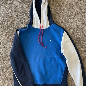 Tommy Hilfiger Sport Colorblock Hoodie Blue White and Navy Men’s Size L